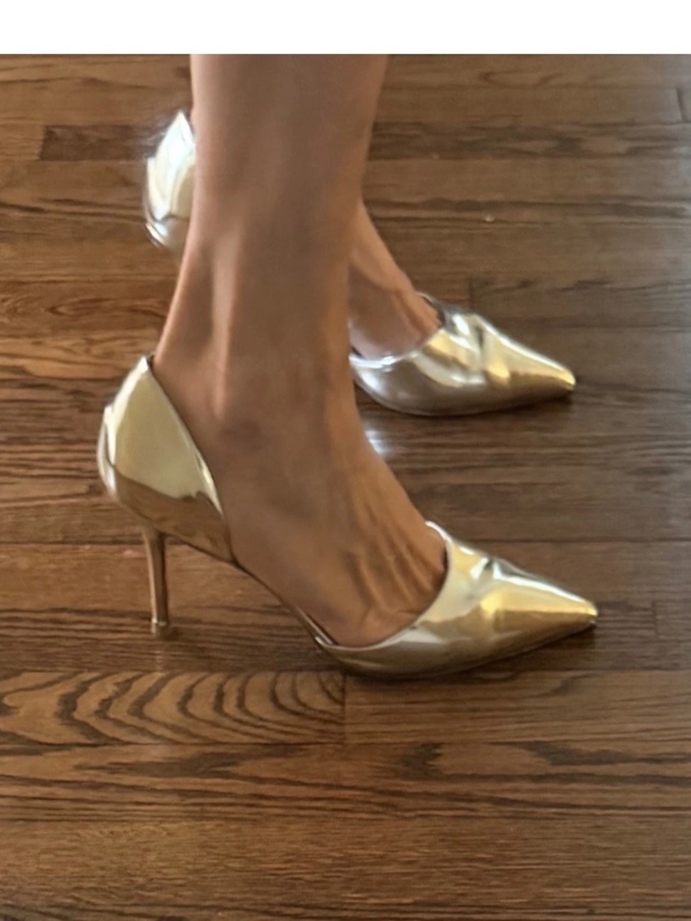 J. Crew Gold Mirror Metallic D'Orsay Pumps Size 8